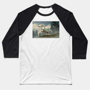 Wild Gray Horse Baseball T-Shirt